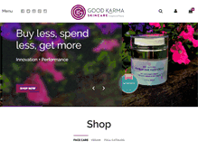 Tablet Screenshot of goodkarmaskincare.com